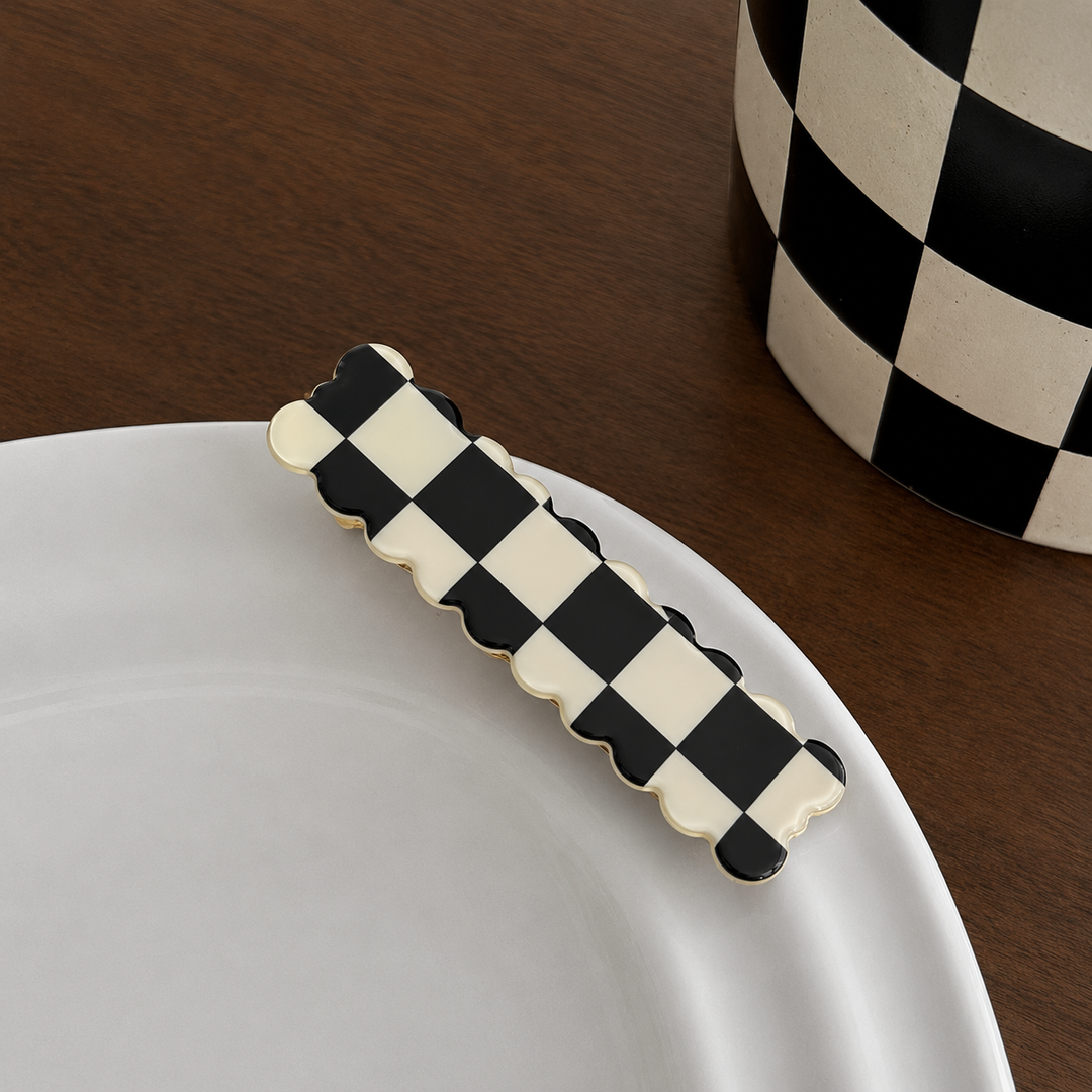 Checker Charm Hair Clip