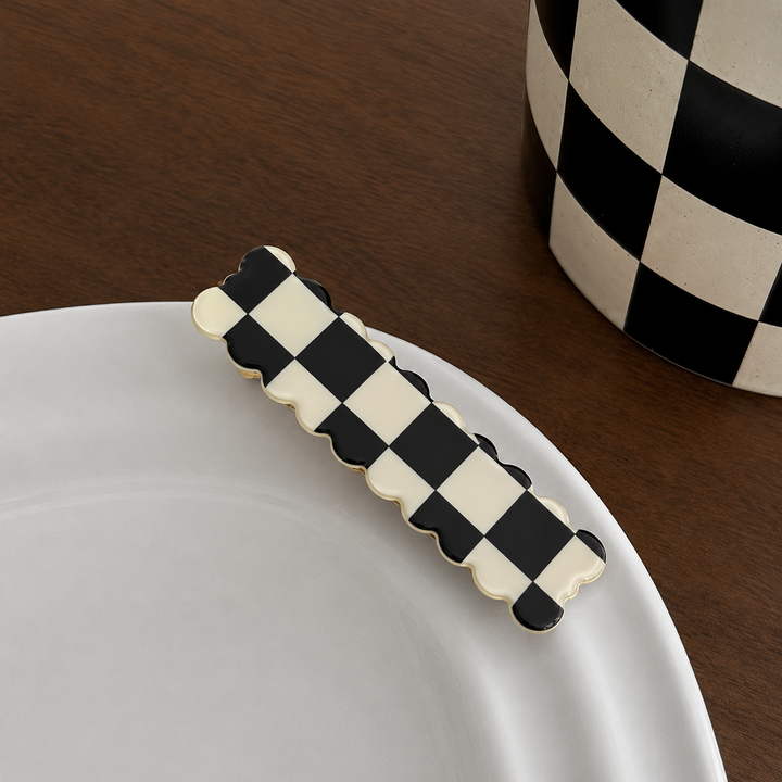 Checker Charm Hair Clip