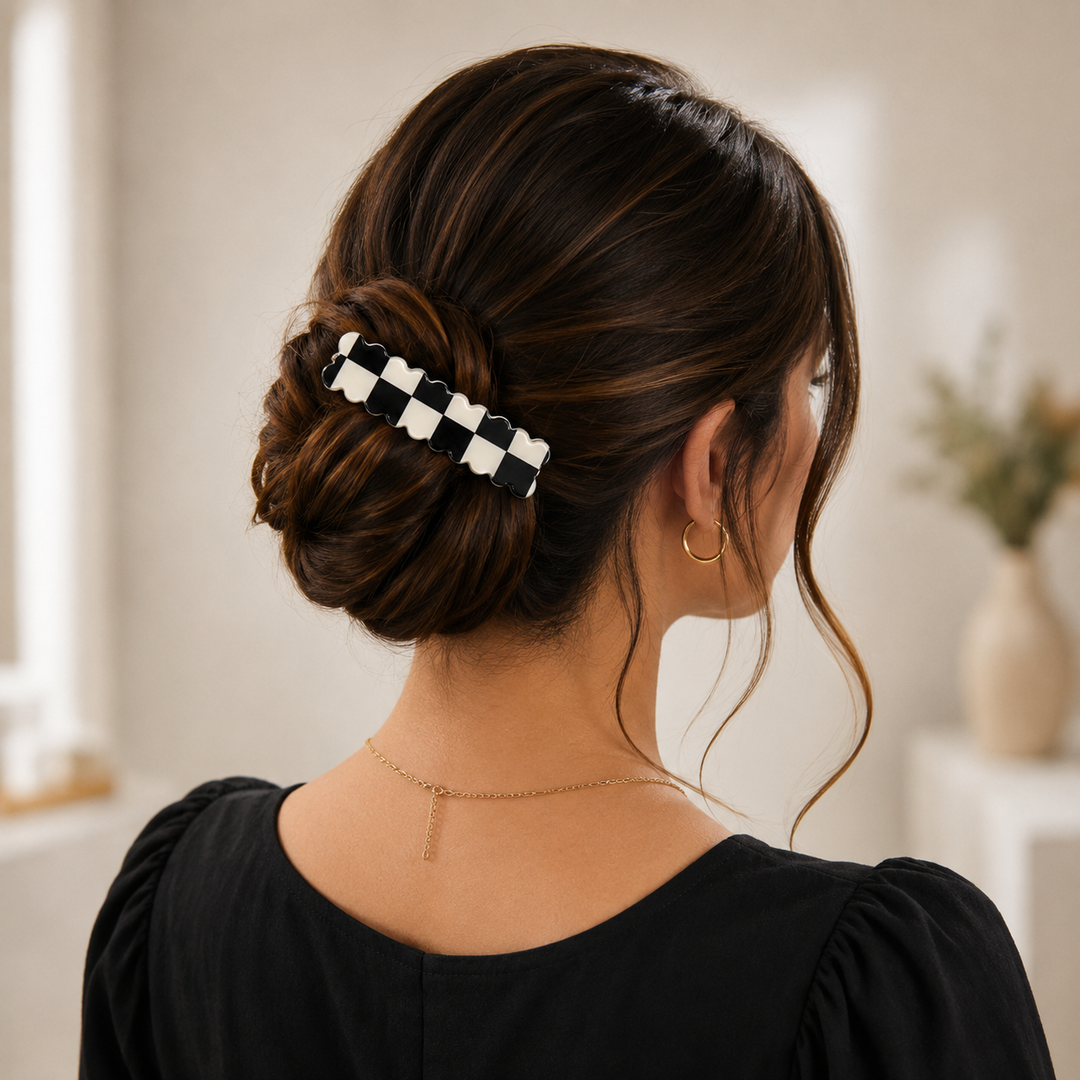 Checker Charm Hair Clip