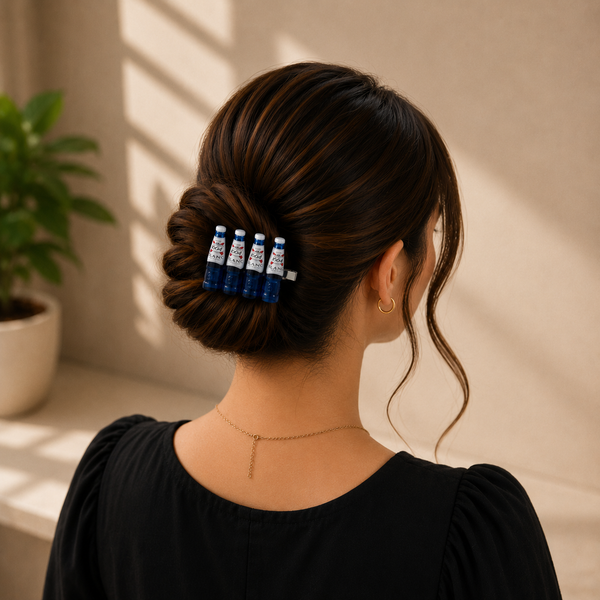 Blue Splash Hair Clip