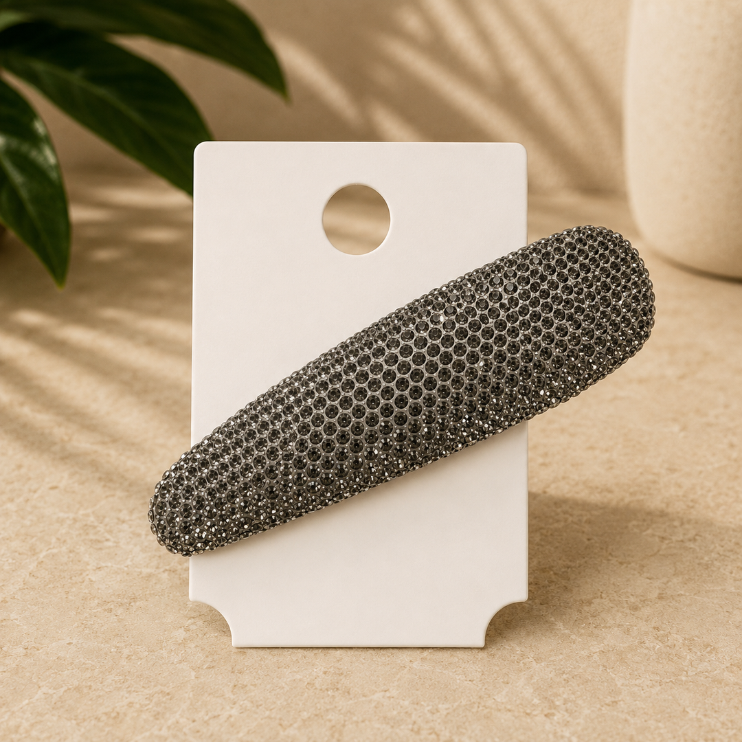Grey Crystal Shine Hair Clip