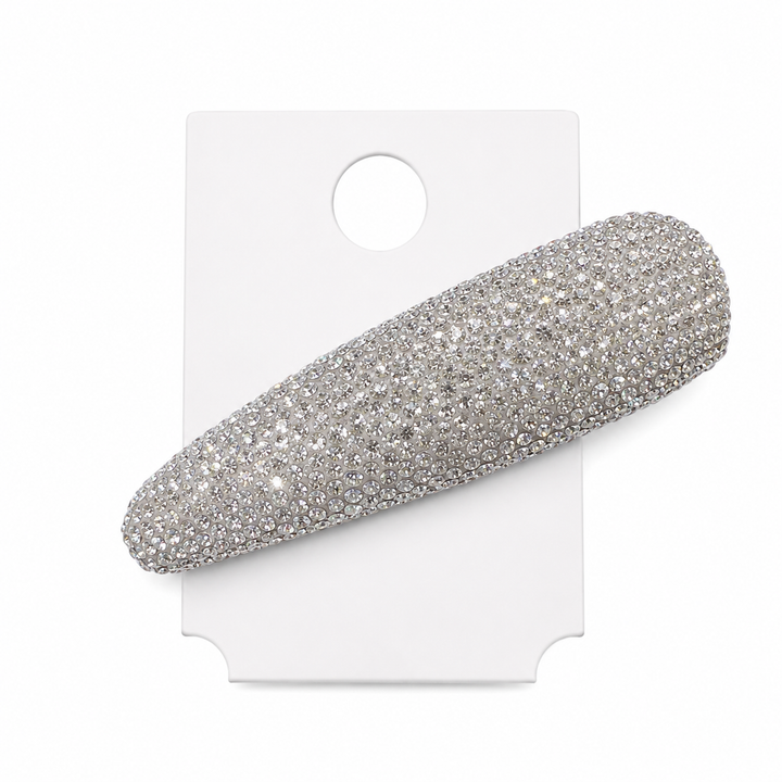 Silver Crystal Shine Hair Clip