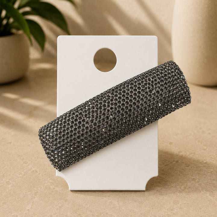 Grey Glam Curve Hair Clip