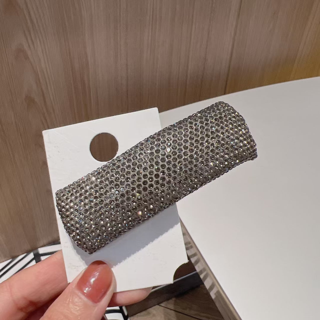 Grey Glam Curve Hair Clip