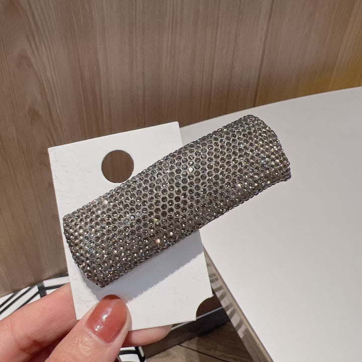 Grey Glam Curve Hair Clip