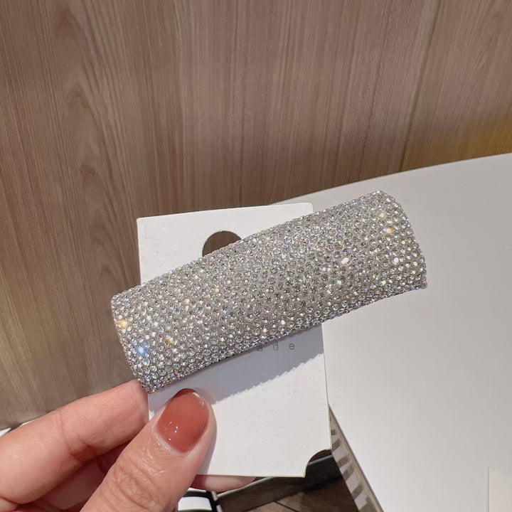 Silver Glam Curve Hair Clip