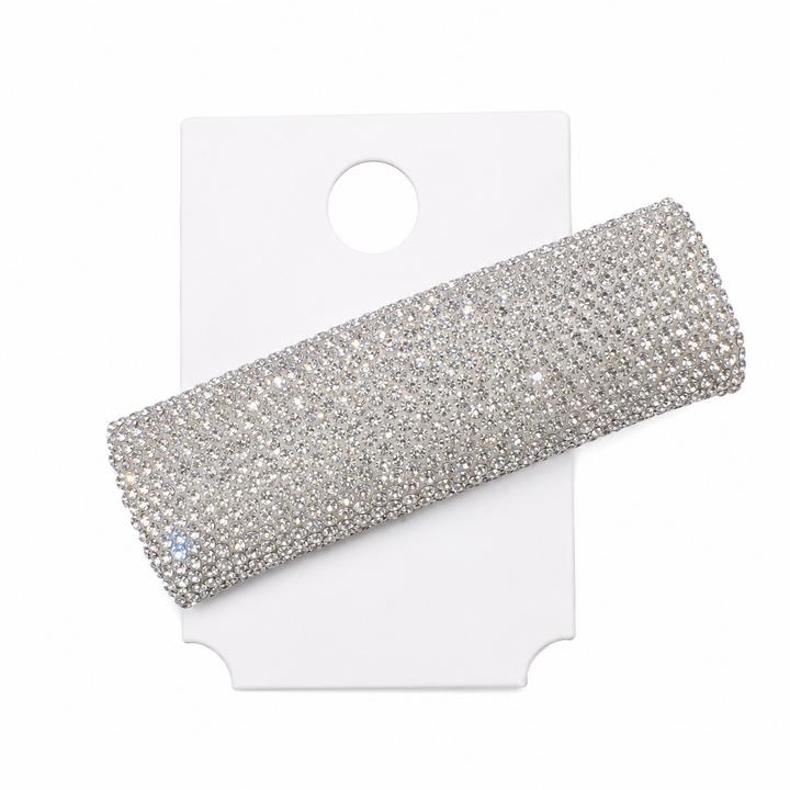 Silver Glam Curve Hair Clip