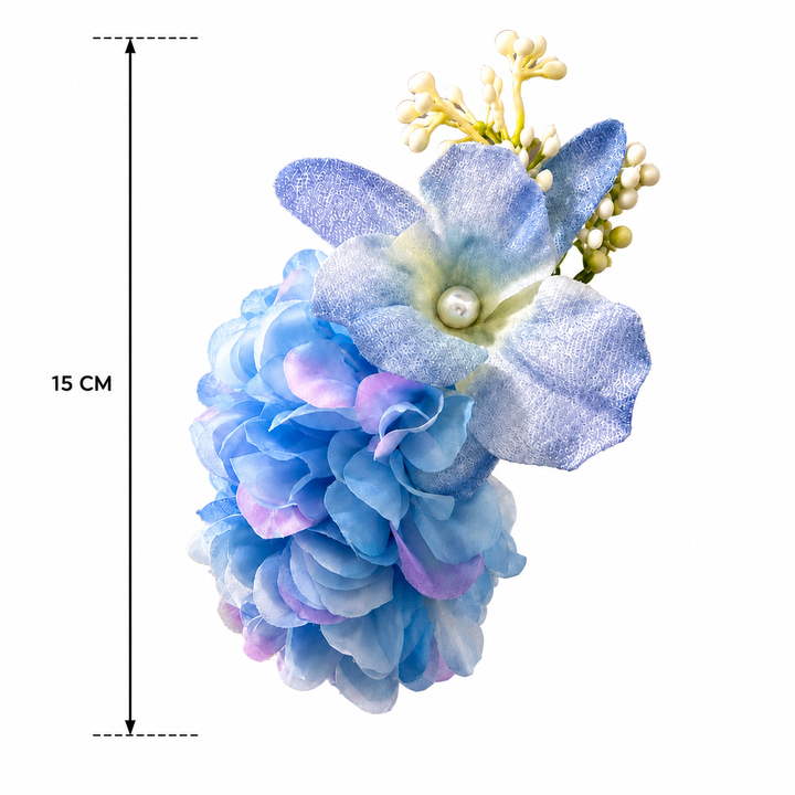 Blue Garden Hair Clip