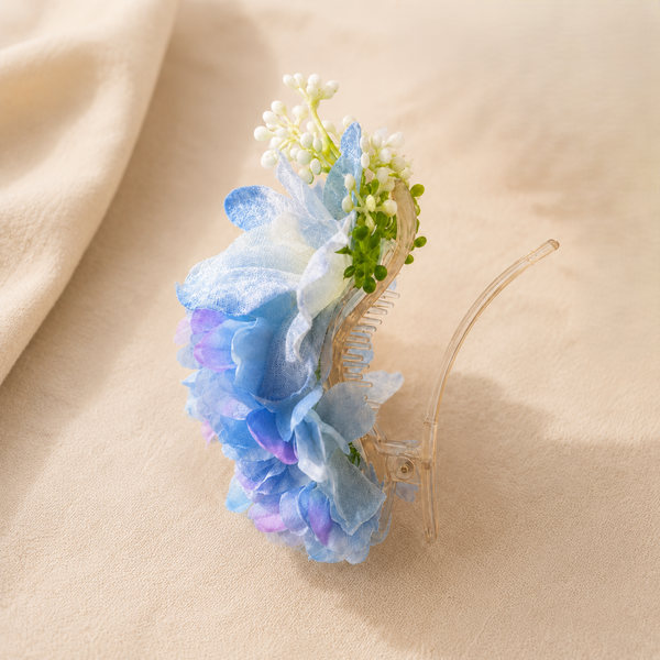 Blue Garden Hair Clip