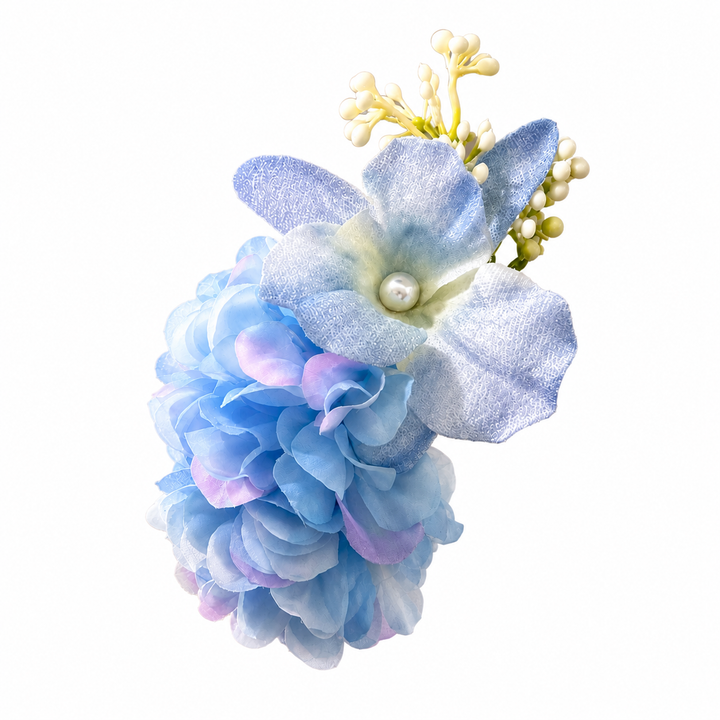 Blue Garden Hair Clip