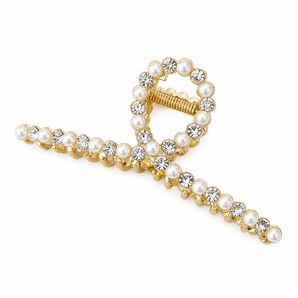 Pearl Crystal Loop Hair Claw