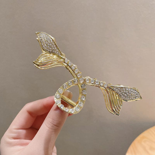 Golden Leaf Loop Hair Claw