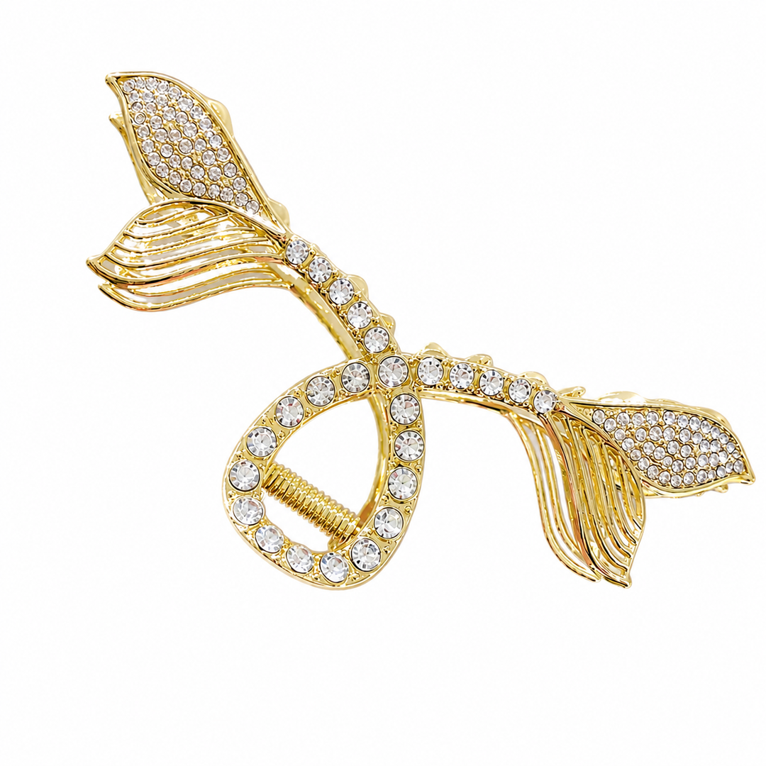 Golden Leaf Loop Hair Claw