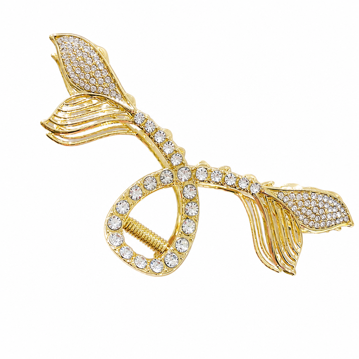 Golden Leaf Loop Hair Claw