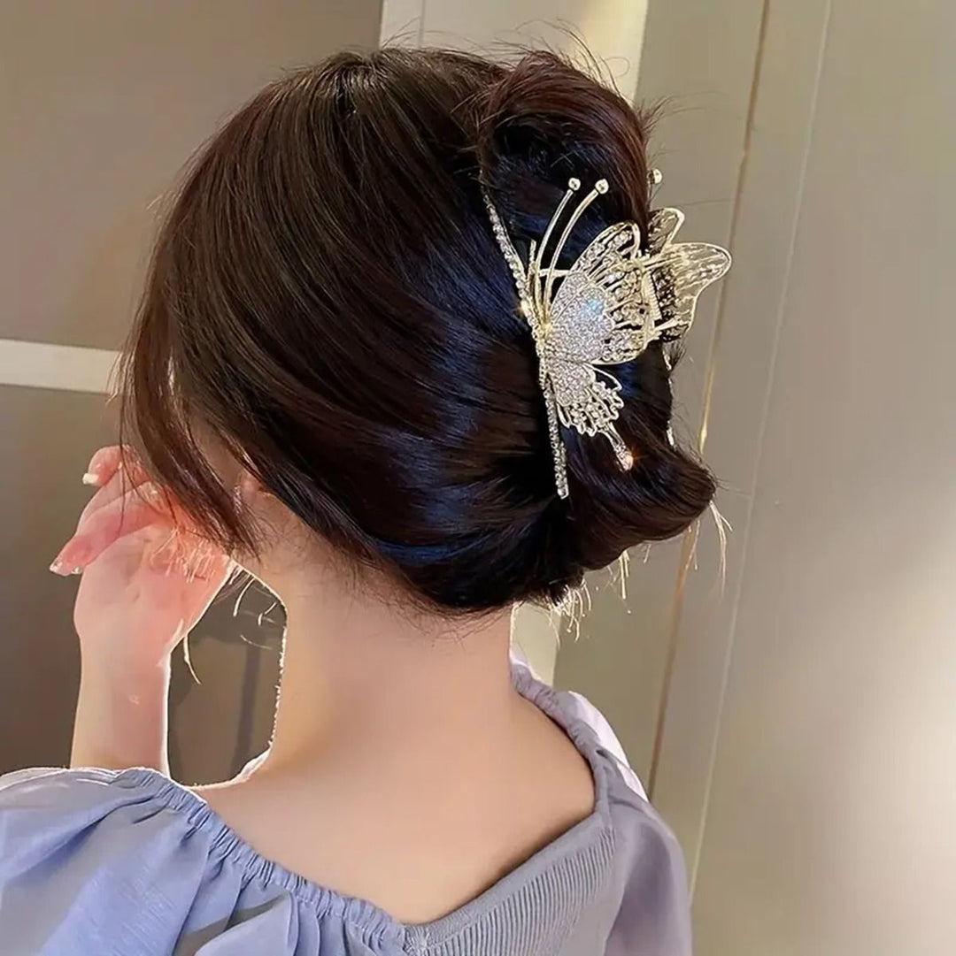 Golden Butterfly Hair Claw