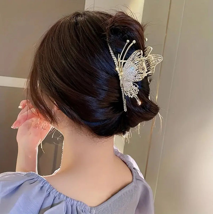 Golden Butterfly Hair Claw