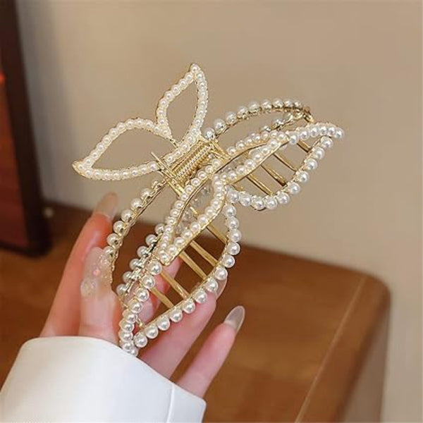 Pearl Butterfly Hair Claw