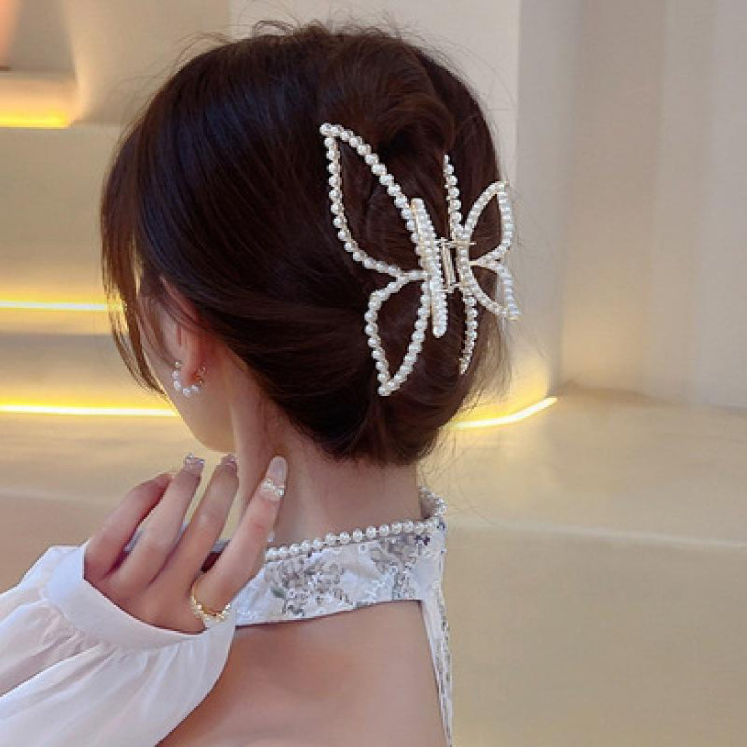 Pearl Butterfly Hair Claw