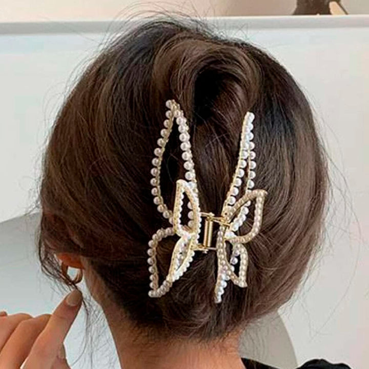 Pearl Butterfly Hair Claw
