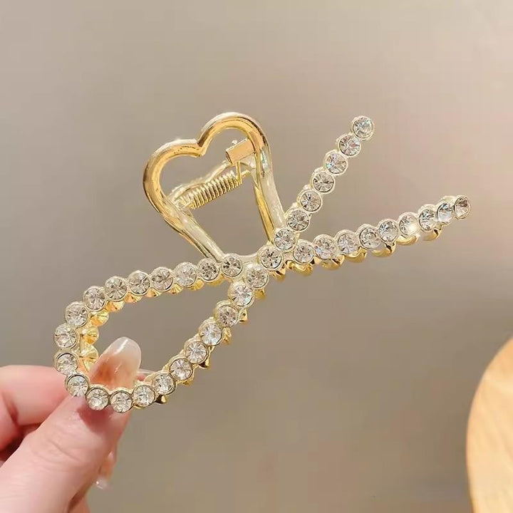Crystal Heart Hair Claw