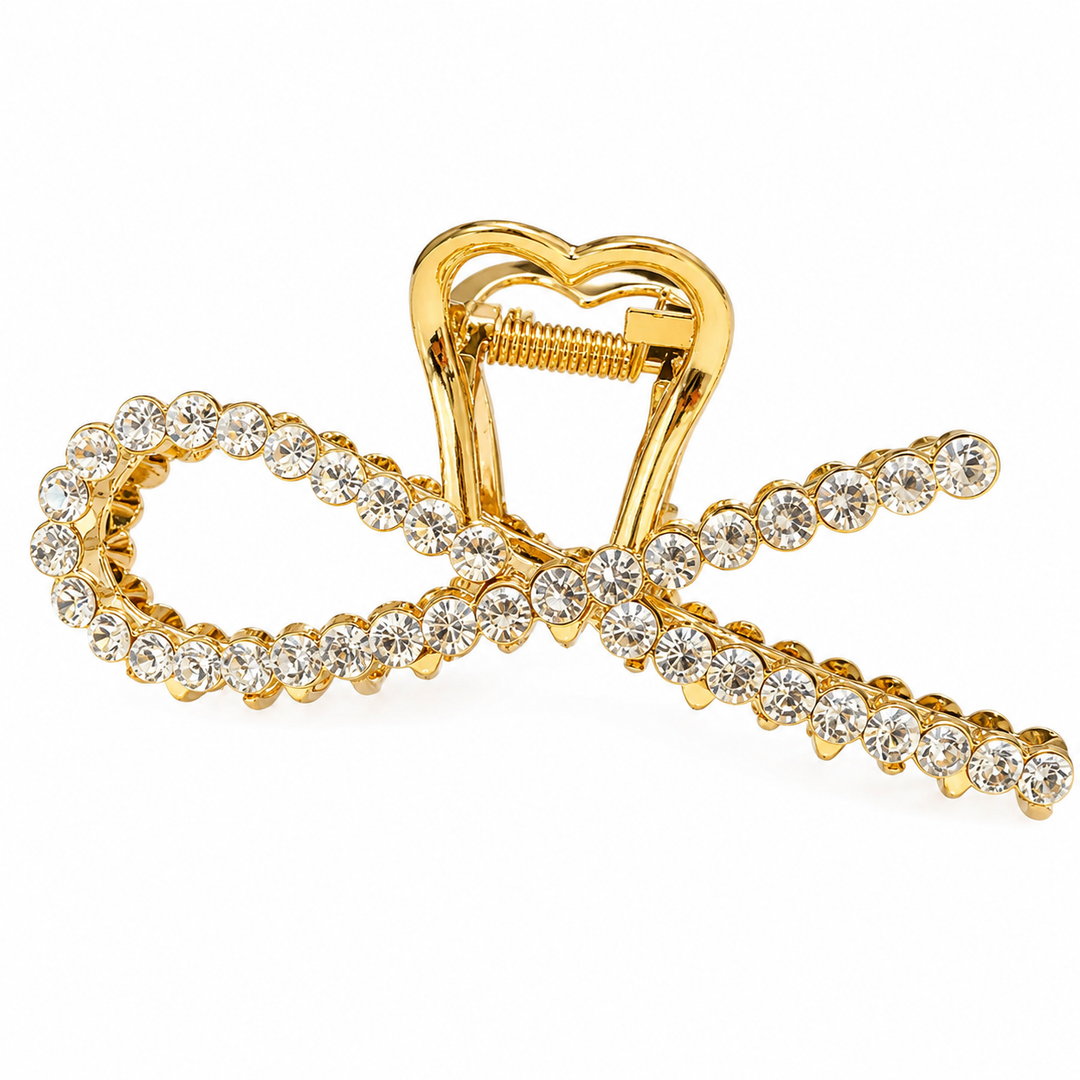 Crystal Heart Hair Claw