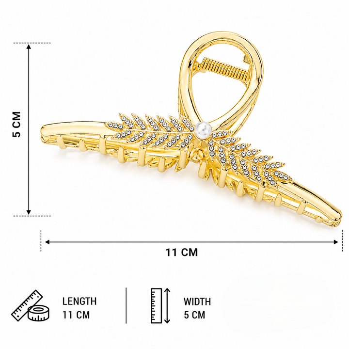 Golden Fern Hair Claw