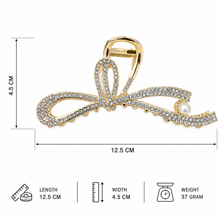 Crystal Ribbon Hair Claw
