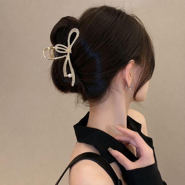 Crystal Ribbon Hair Claw