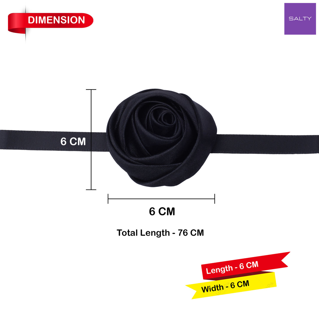 2-in-1 Noir Rosette Hair Tie/Choker