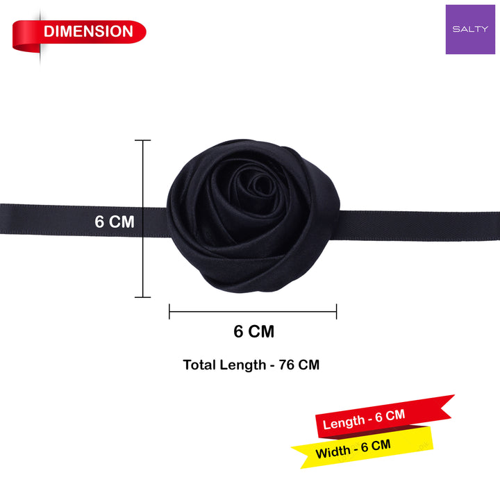 2-in-1 Noir Rosette Hair Tie/Choker