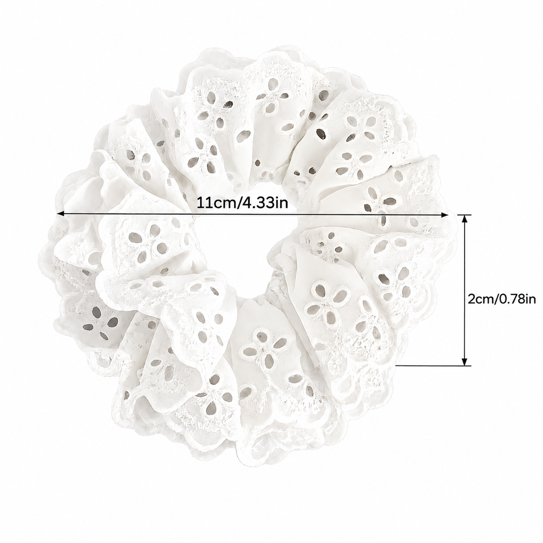 Ivory Lace Scrunchie