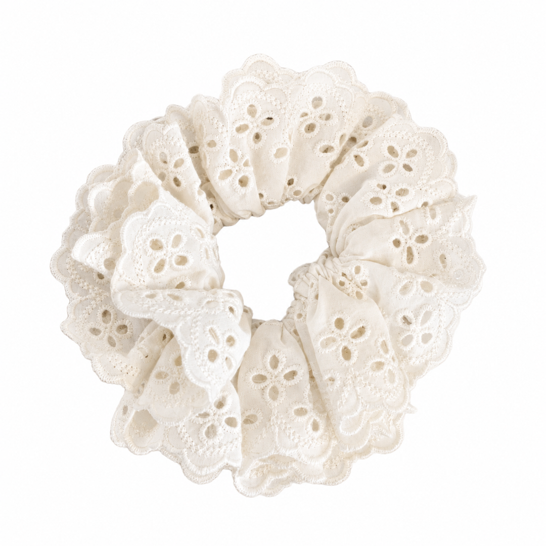 Ivory Lace Scrunchie