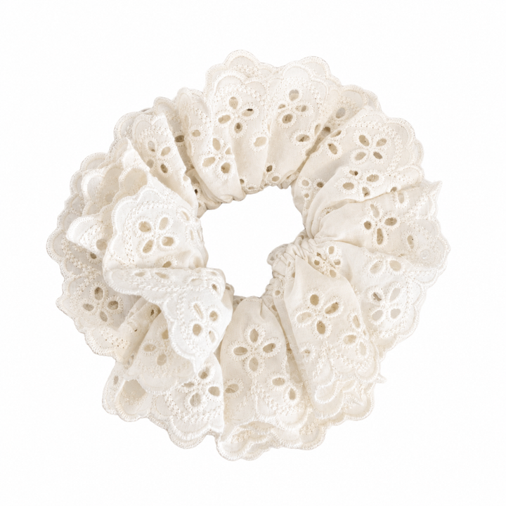 Ivory Lace Scrunchie