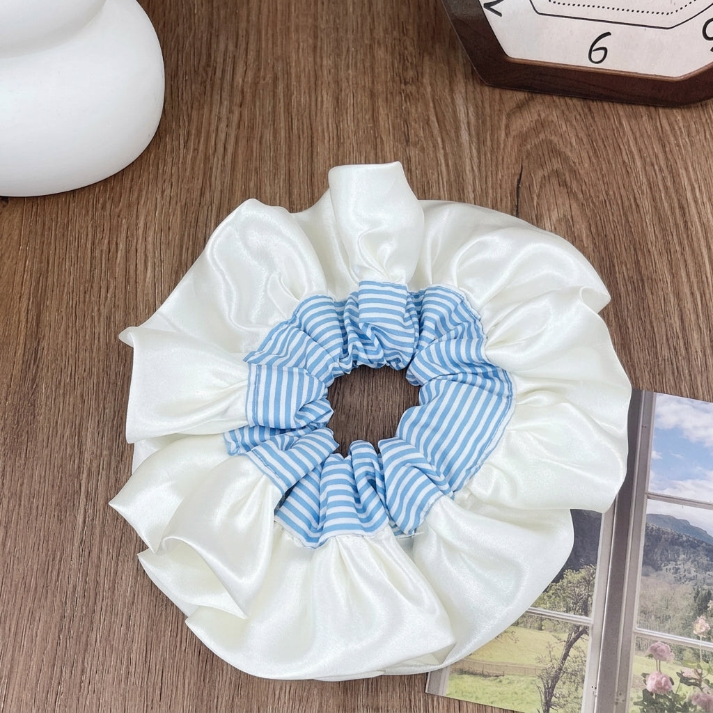 Blue Stripe Cloud Scrunchie