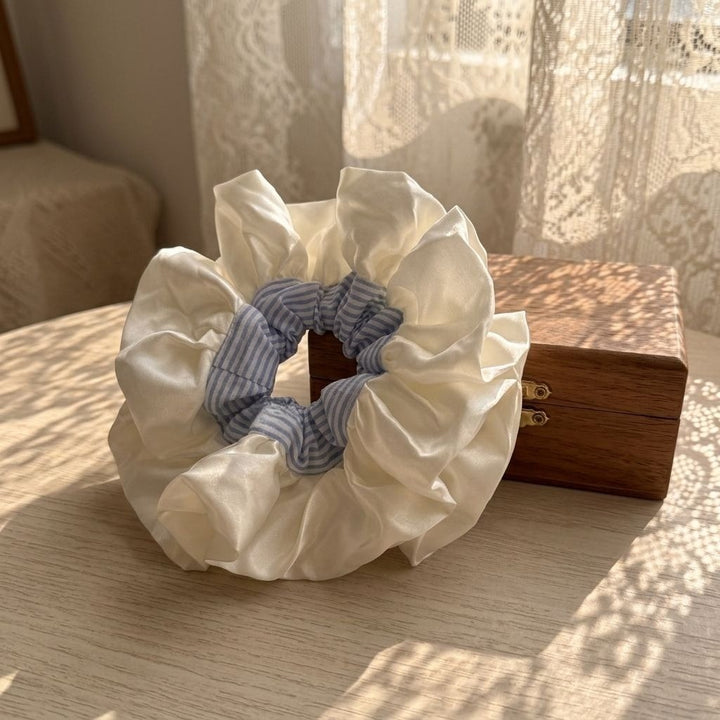 Blue Stripe Cloud Scrunchie