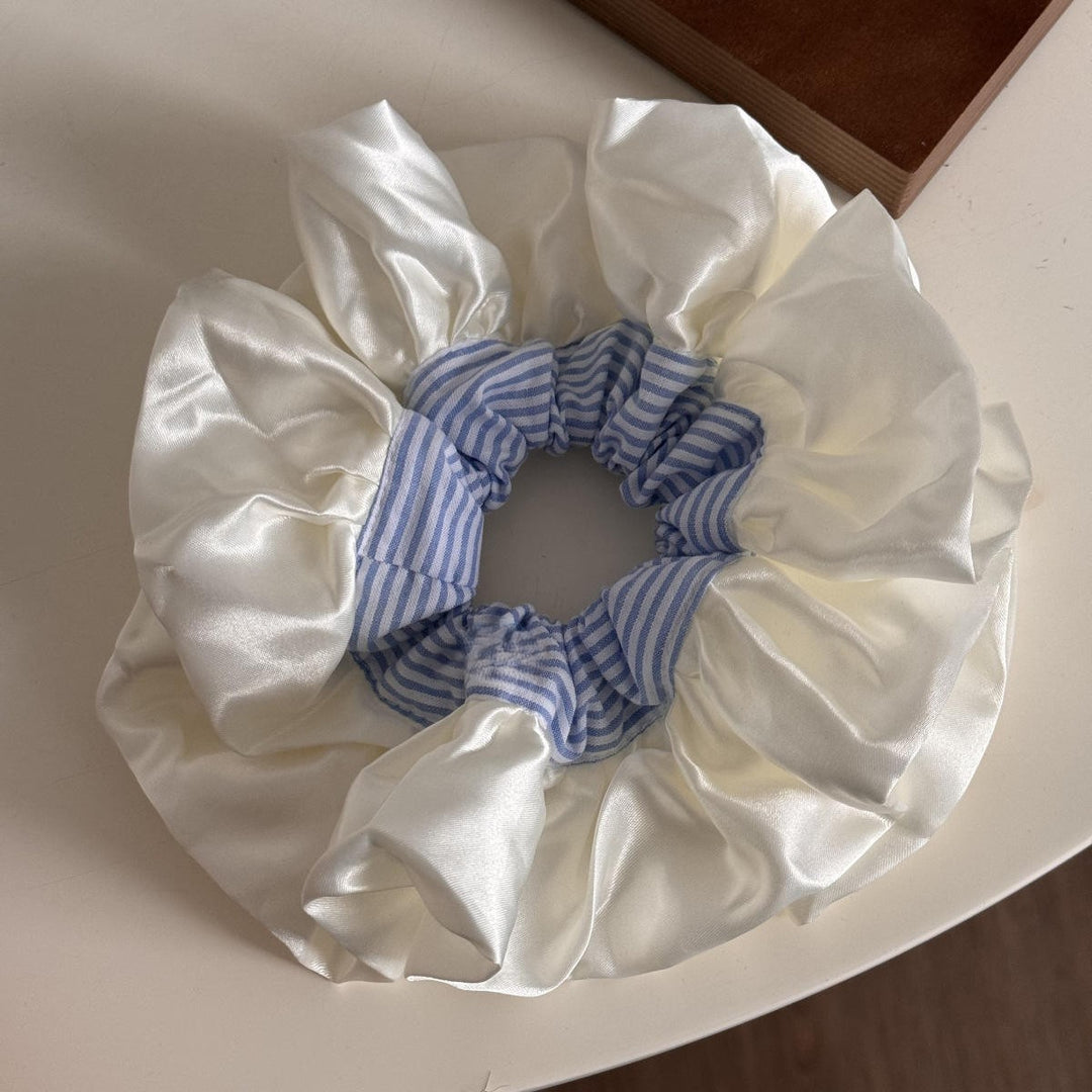 Blue Stripe Cloud Scrunchie