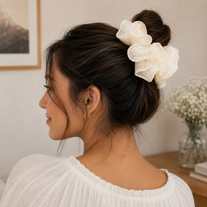 Vanilla Cloud Scrunchie