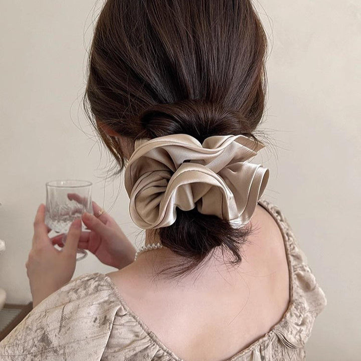 Cream Bow Scrunchie