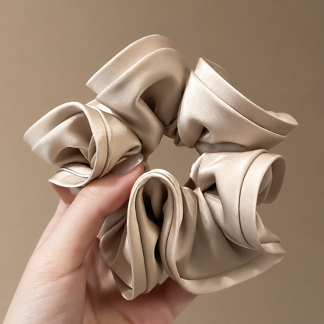 Cream Bow Scrunchie