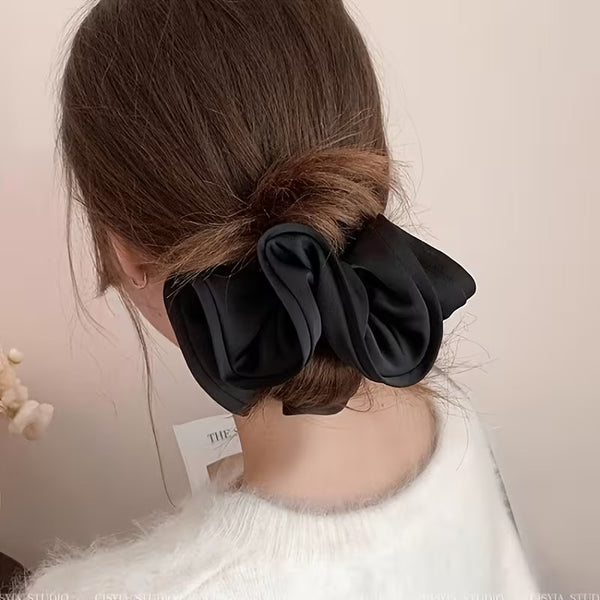 Noir Bow Scrunchie