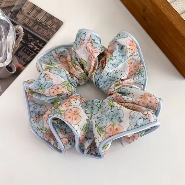 Blue Meadow Scrunchie