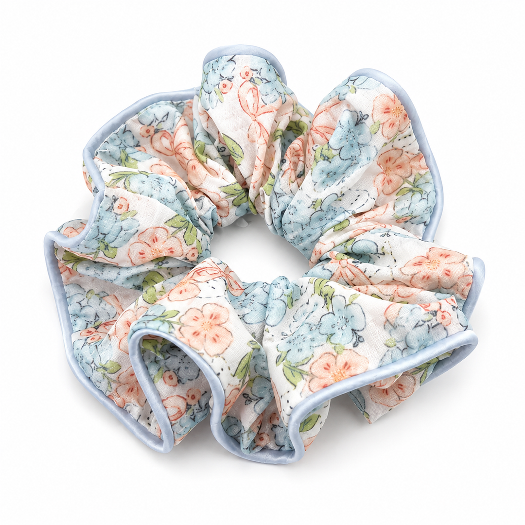 Blue Meadow Scrunchie