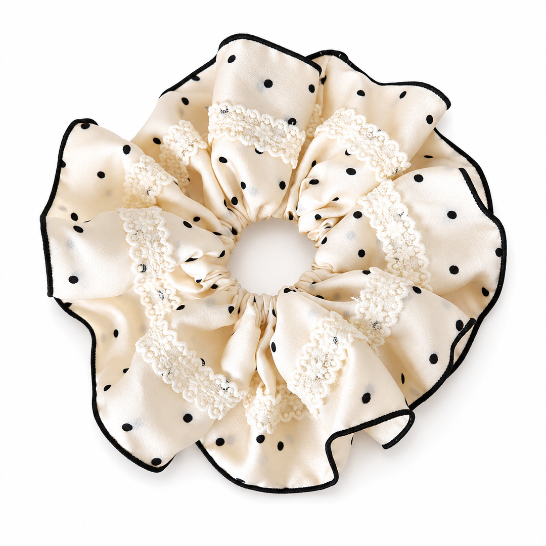 Dot Lace Scrunchie