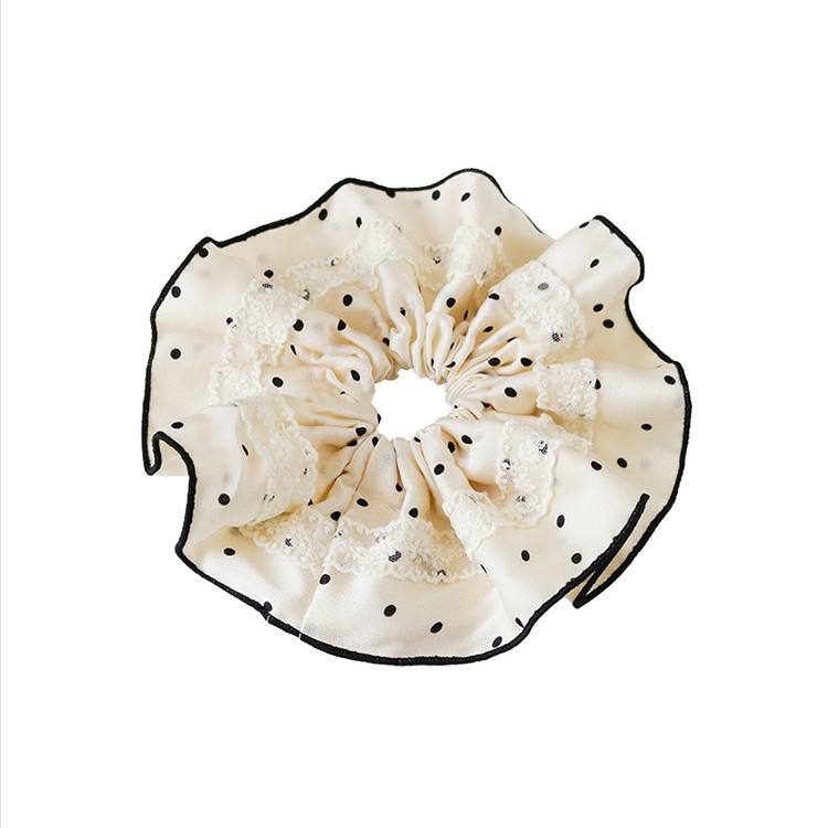 Dot Lace Scrunchie