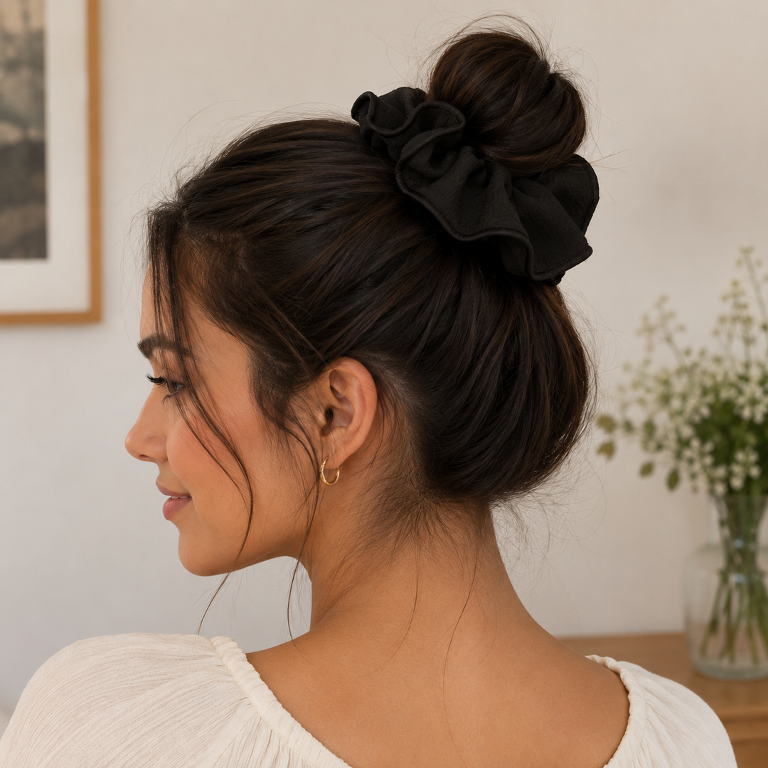 Noir Bloom Scrunchie