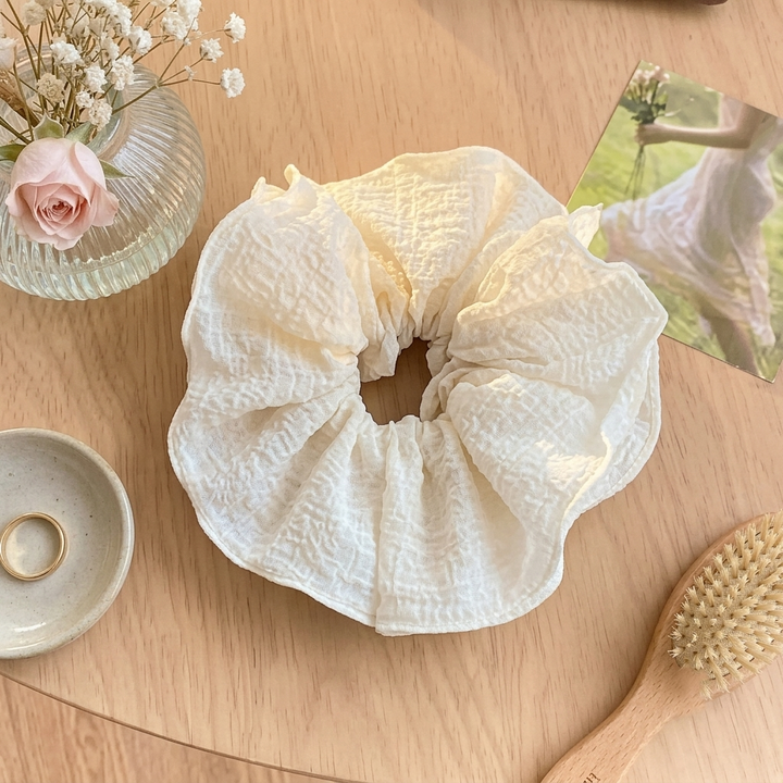 Ivory Bloom Scrunchie