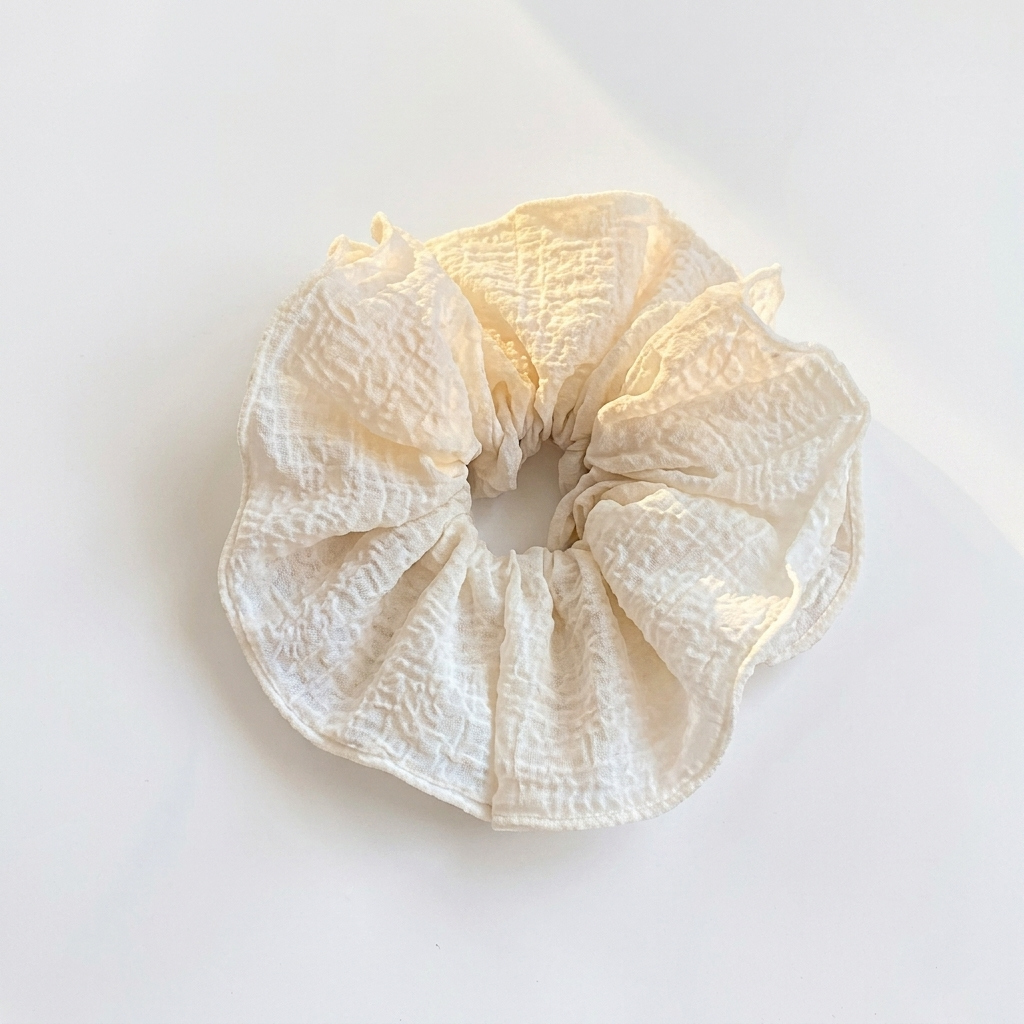 Ivory Bloom Scrunchie