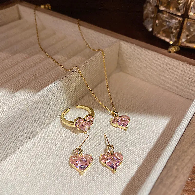 Mesmerizing Pink complete Jewellery Set