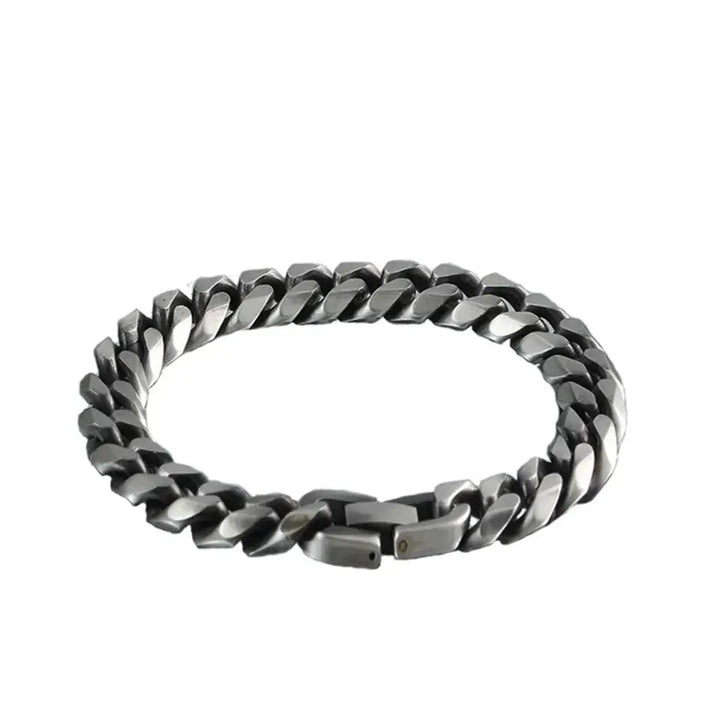 Hades Classic Silver Thick Bracelet