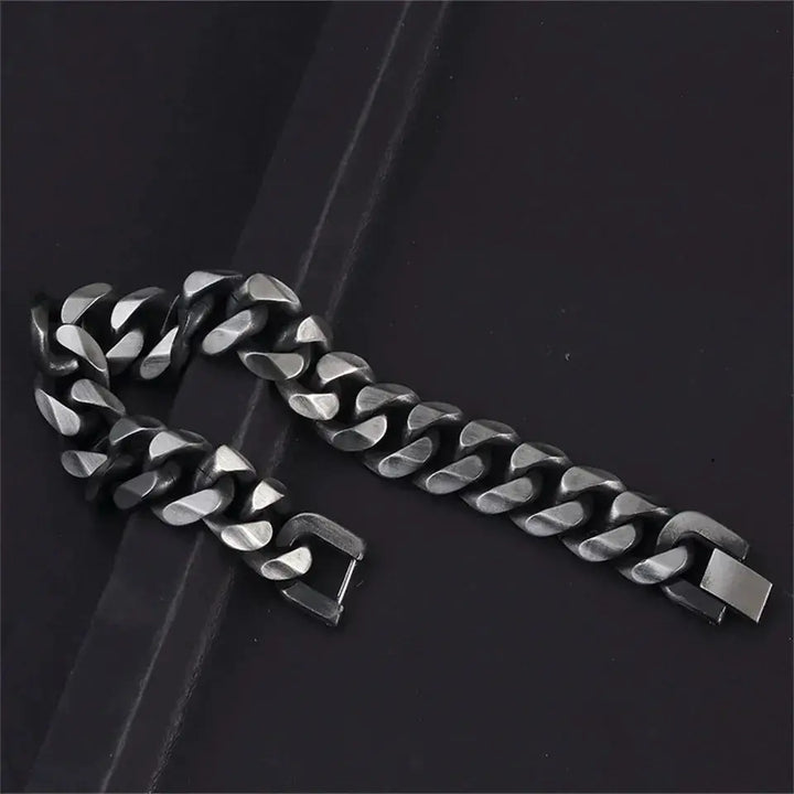 Hades Classic Silver Thick Bracelet - Salty Accessories